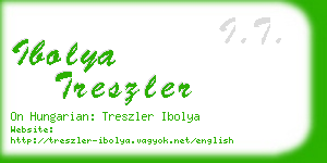 ibolya treszler business card
